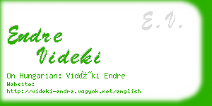 endre videki business card